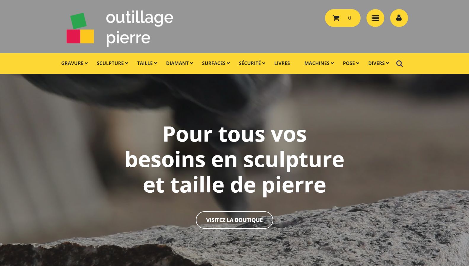 Réalisation RP2I (Romaric Pibolleau): Outillage Pierre - Site web marchand sous Prestashop